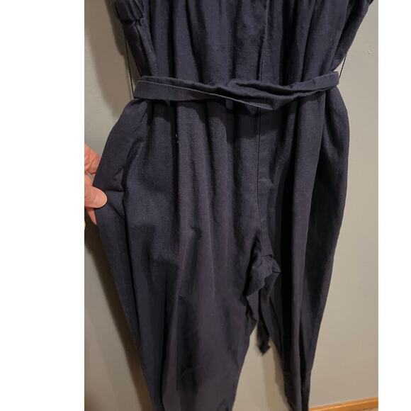 Vineyard Vines Linen Romper in Navy - Women's Size 6 - Picture 4 of 9